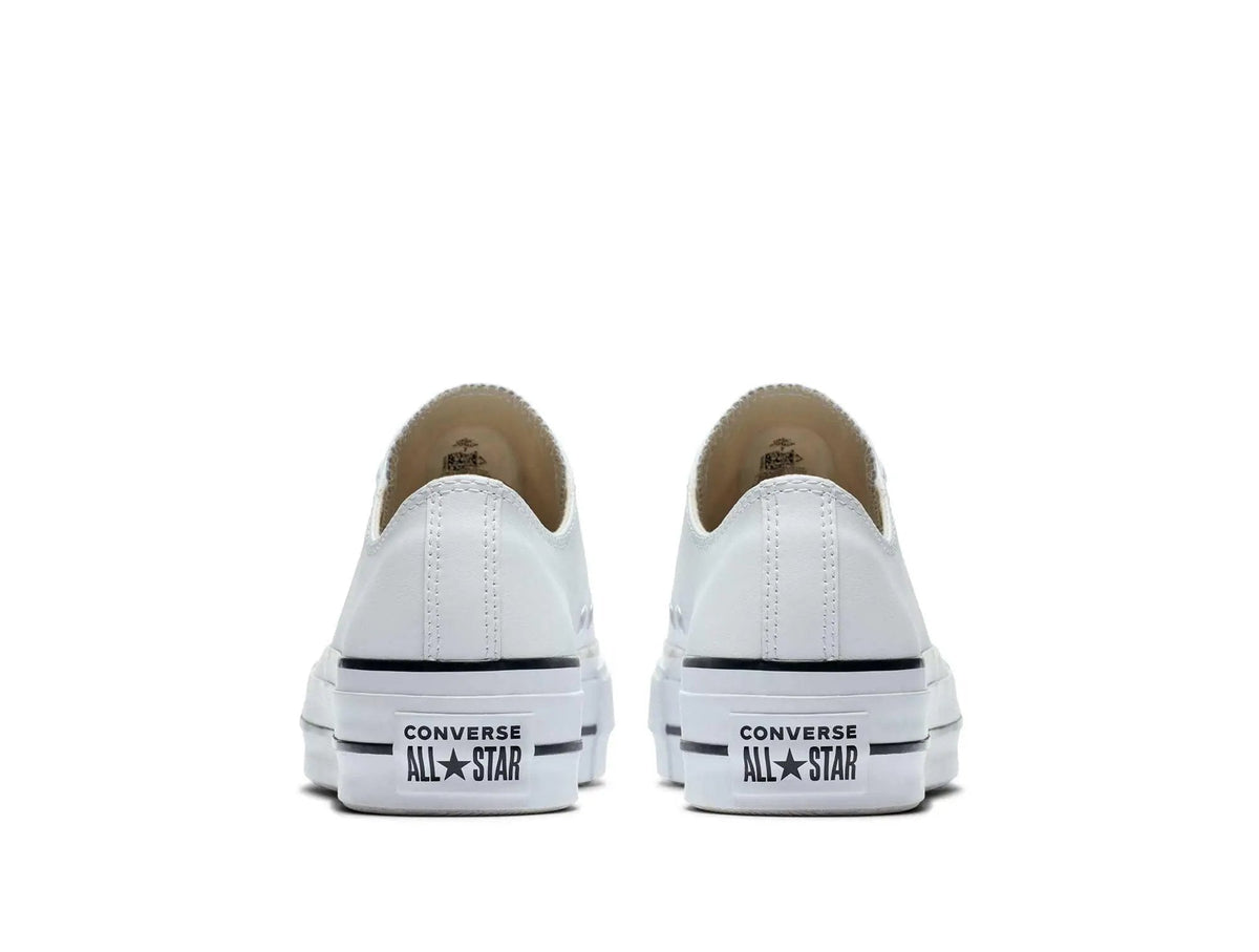 Zapatilla Converse Chuck Taylor Plataforma Cuero Mujer Blanco