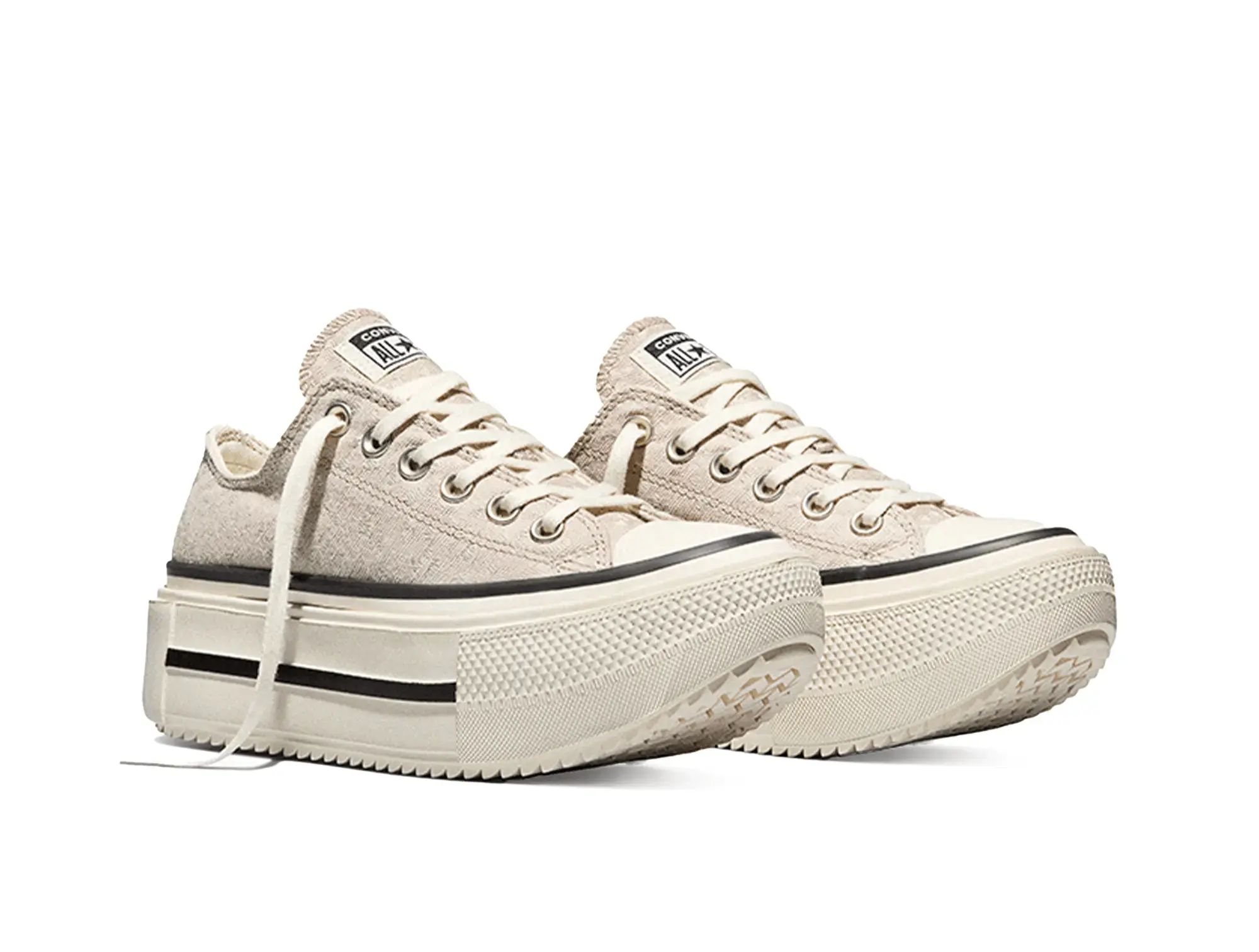 Zapatilla Converse Double Stack Mujer Beige