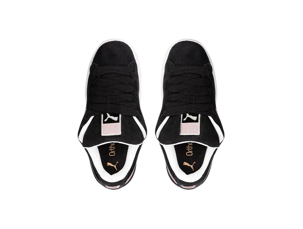 Zapatilla Puma Suede Xl Cadete Negro-Rosado