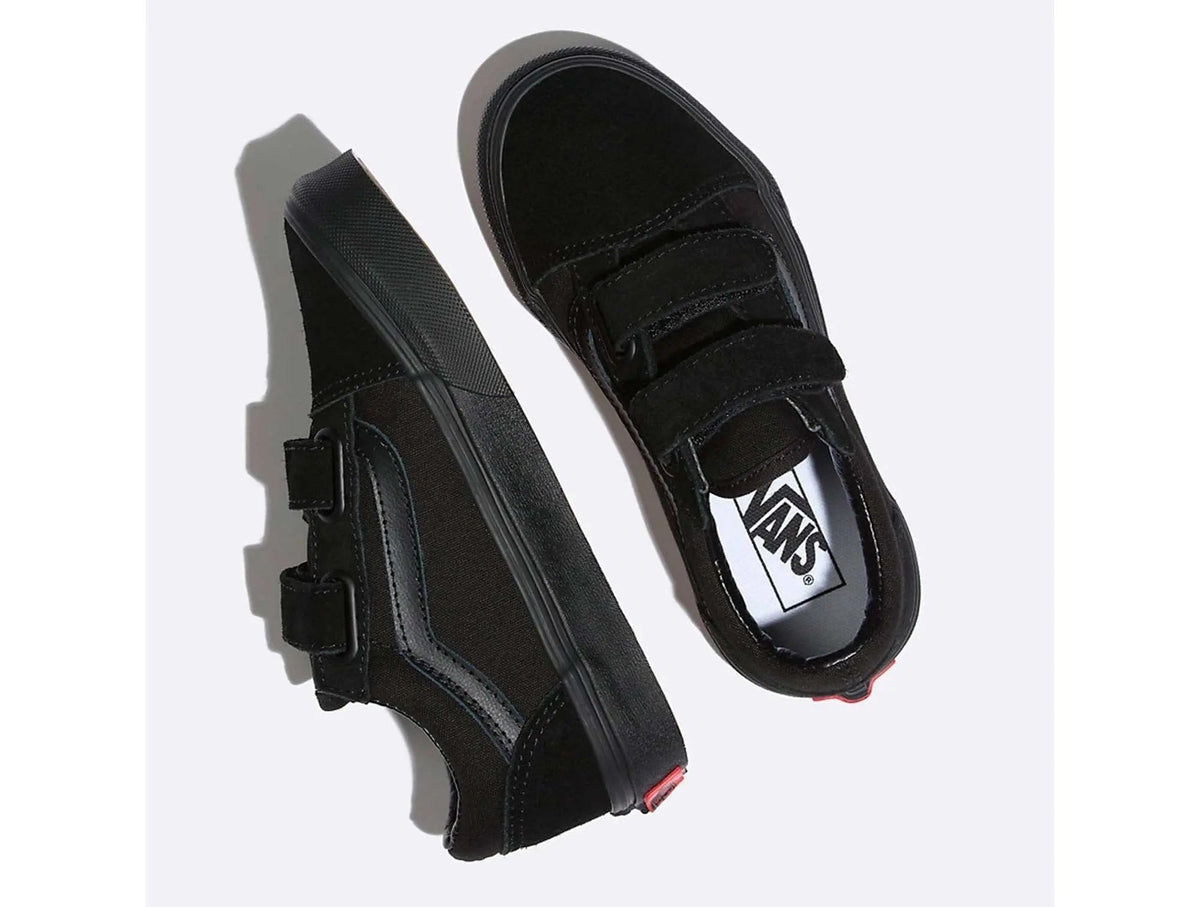 Zapatilla Vans Old Skool Velcro Niños Mono Negro